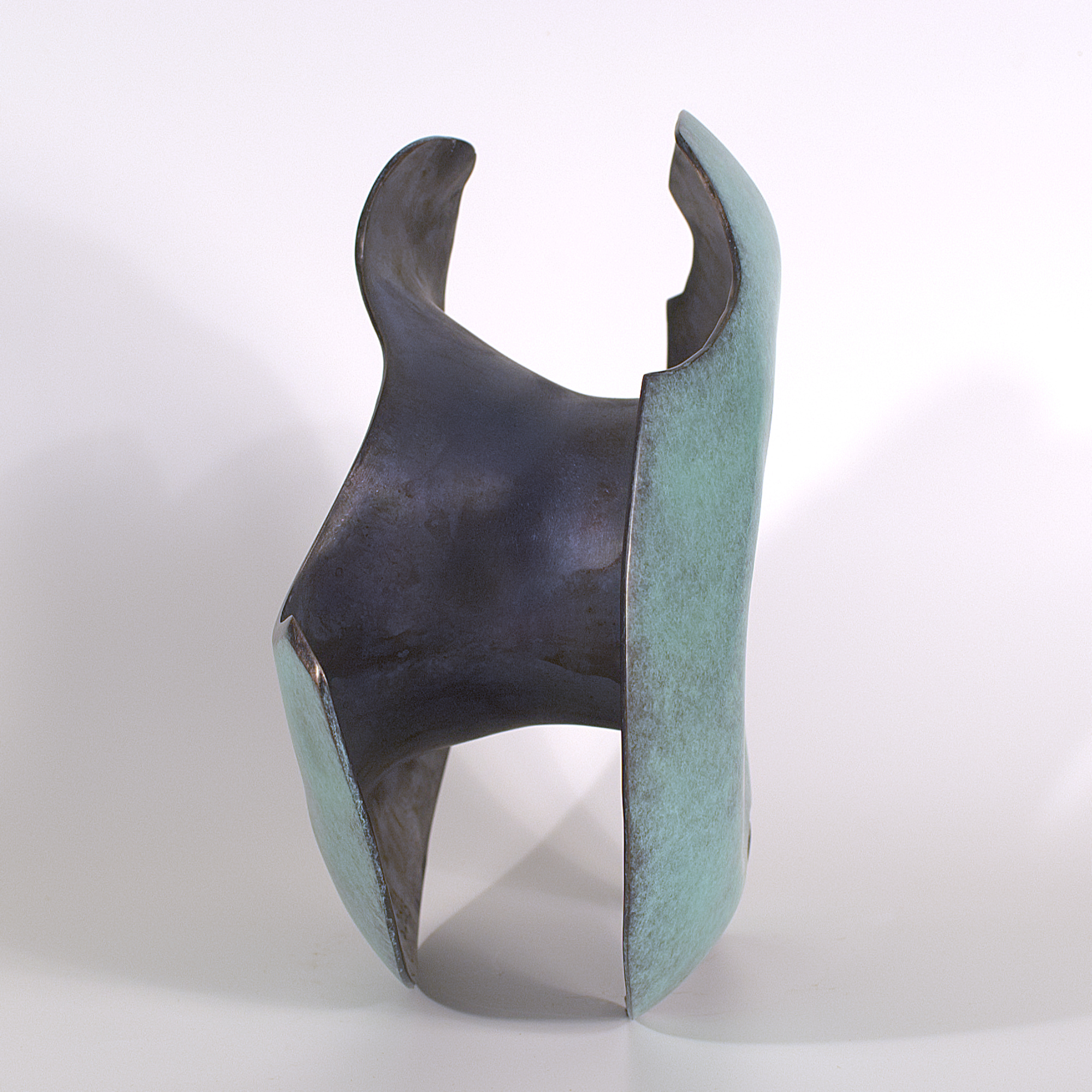 Annular form #1. Modern bronze sculpture by Steve Howlett. 2013