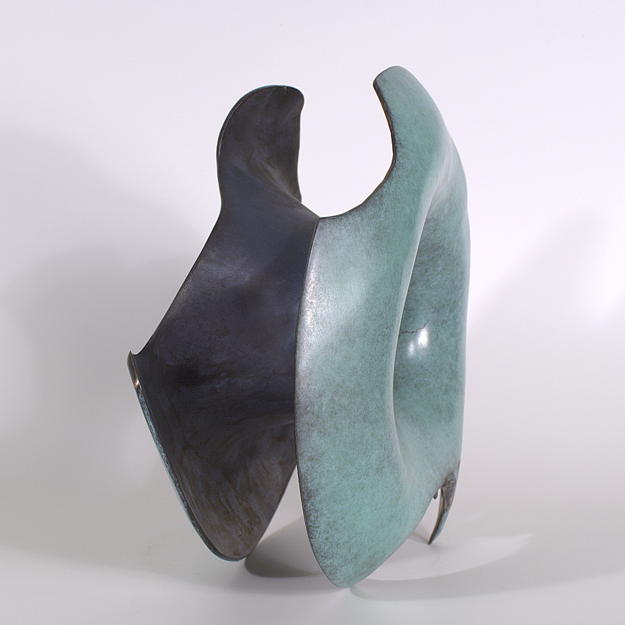 Annular form #1. Modern bronze sculpture by Steve Howlett. 2013