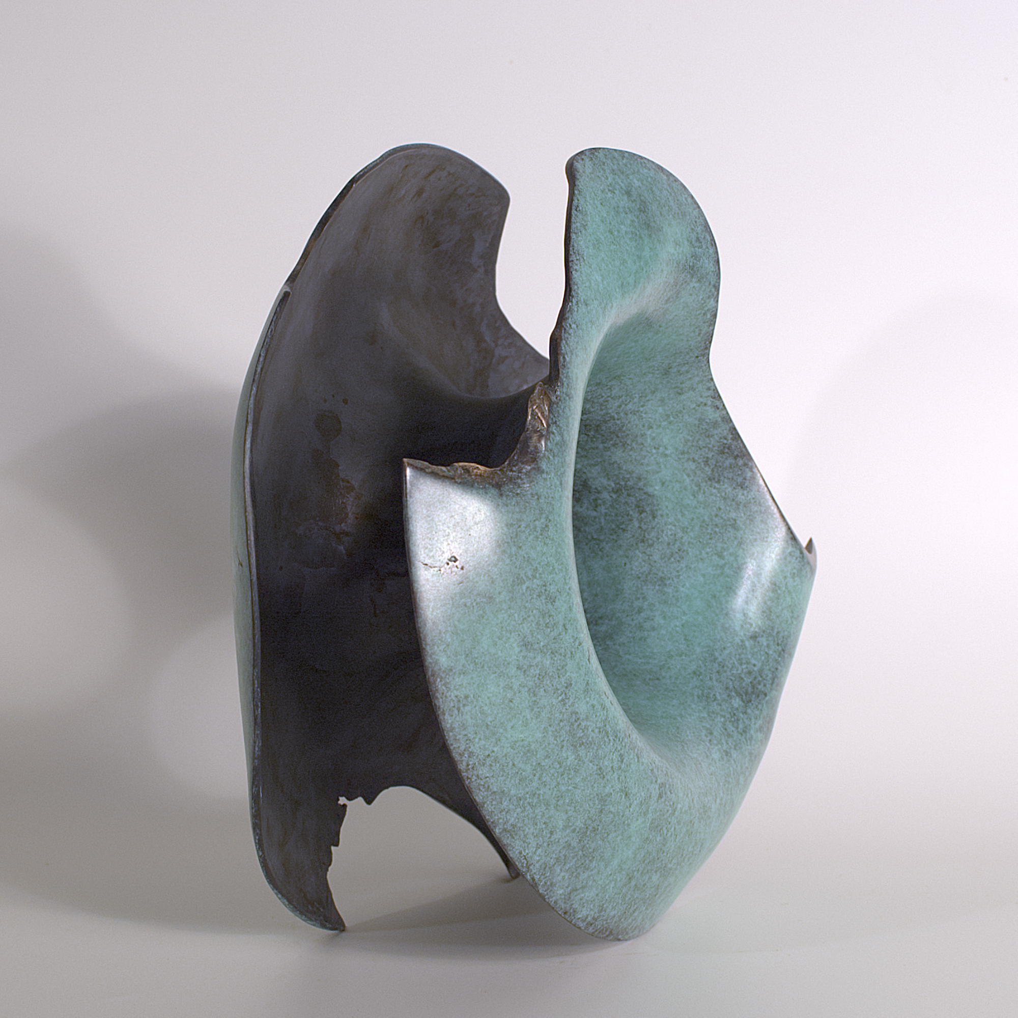 Annular form #1. Modern bronze sculpture by Steve Howlett. 2013