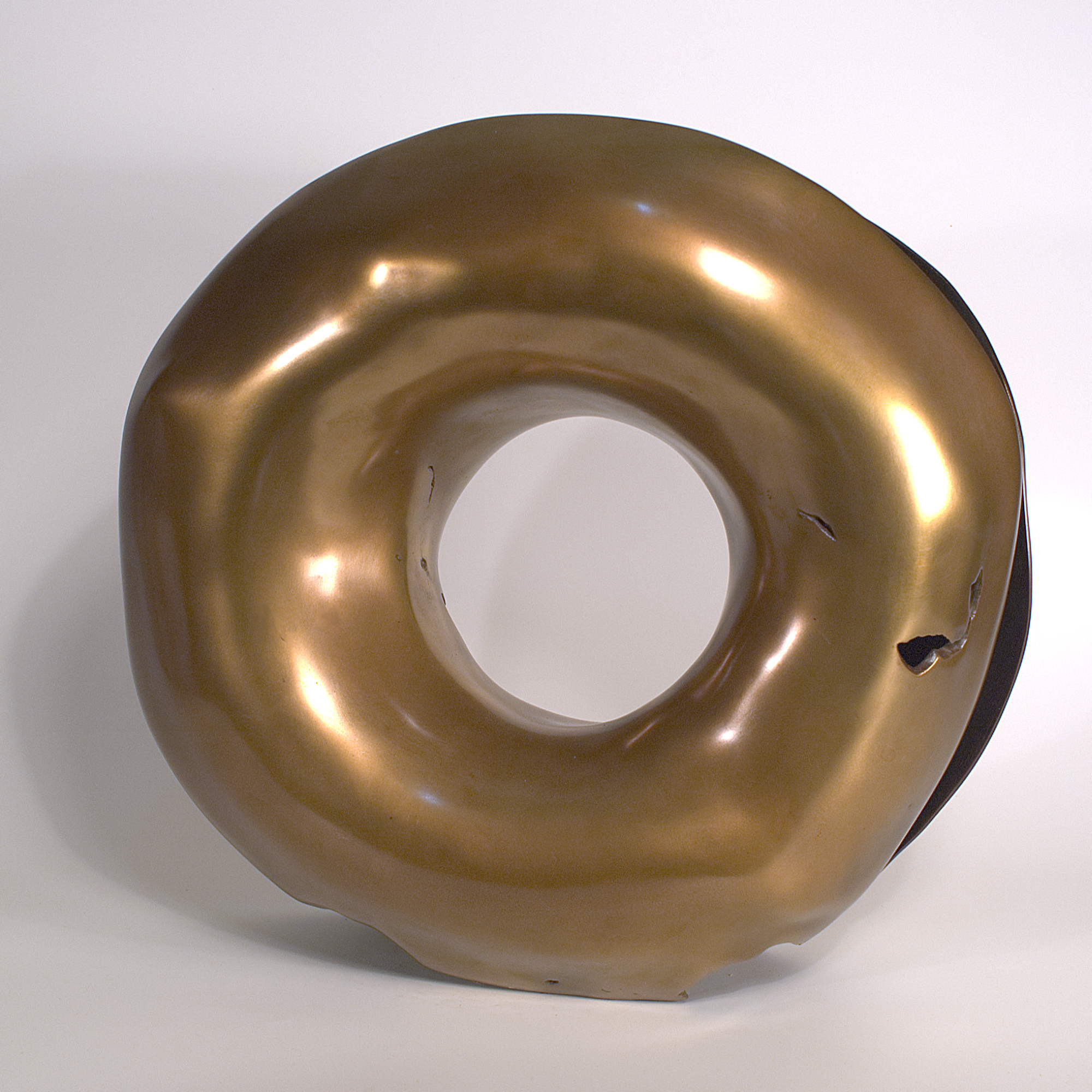 Annular form #2. Modern bronze sculpture by Steve Howlett. 2013