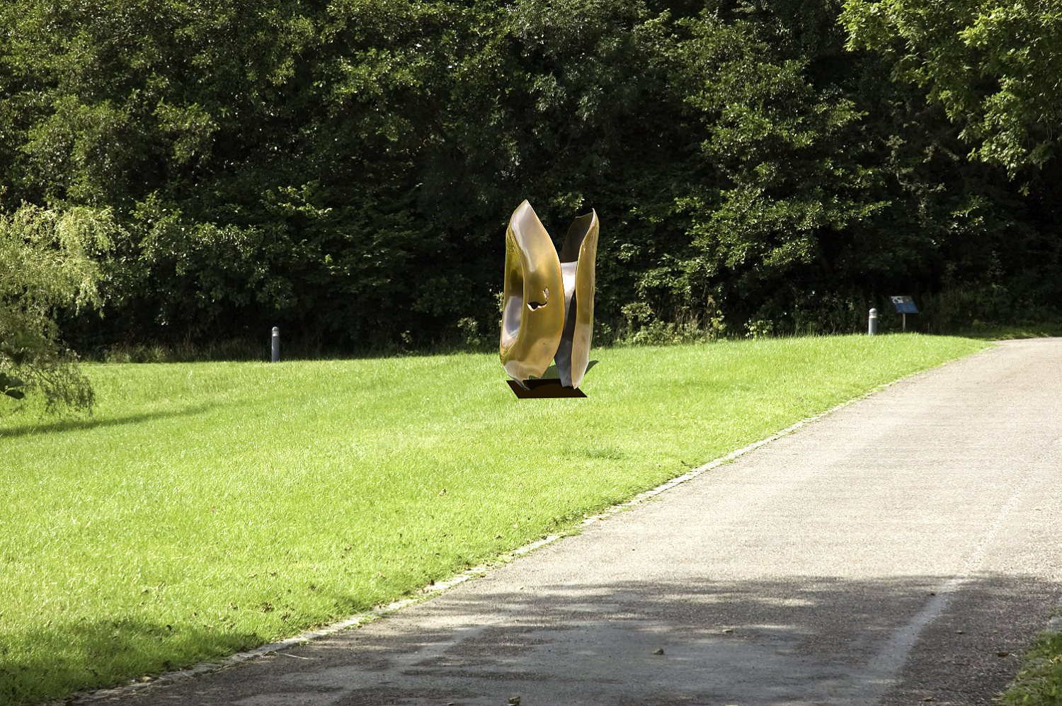Annular Form #2 sited in the National Botanic Gardens, Wales. Simulation.
