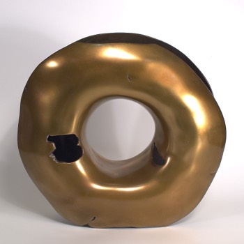 Annular form #2. Modern bronze sculpture by Steve Howlett. 2013