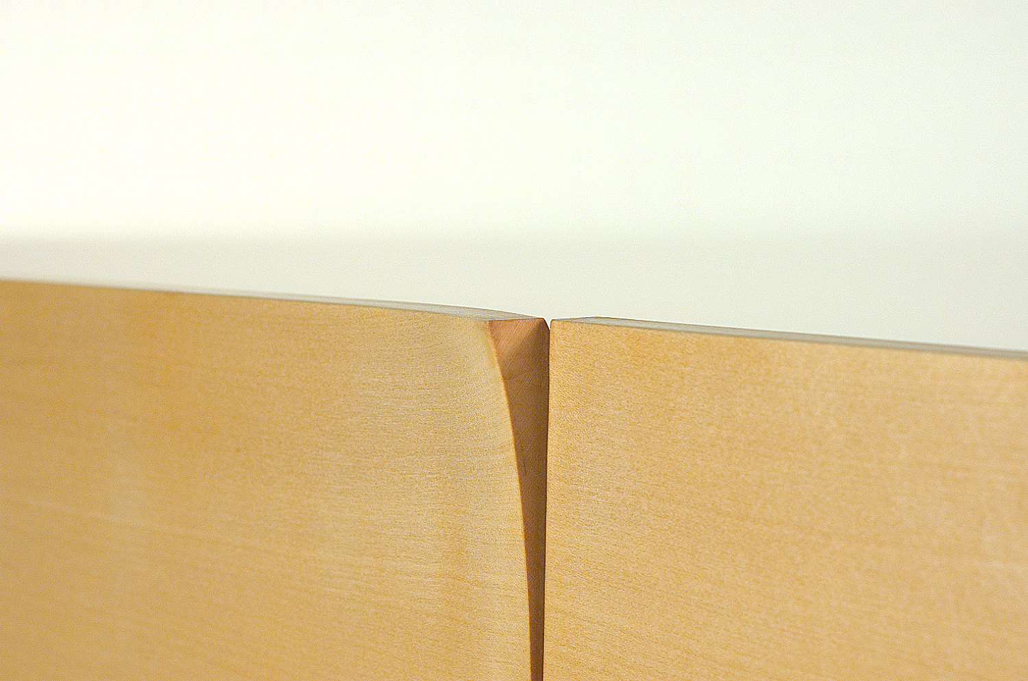 Modern sculpture in wood. Original in sycamore and stainless steel. 