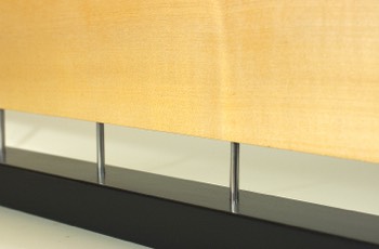 Modern sculpture in wood. Original in sycamore and stainless steel. 